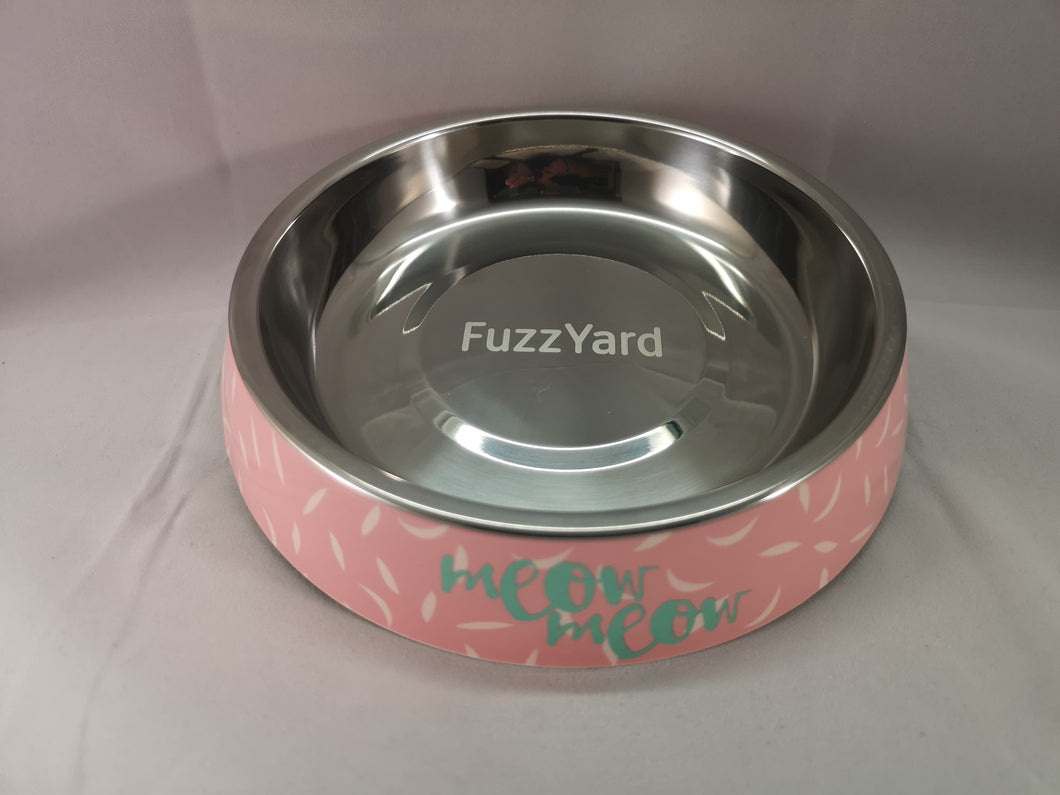 Fuzzyard Feather Design Cat Melamine Bowl